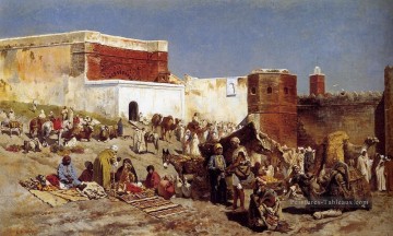Marché Marocain Rabat Persique Egyptien Indien Edwin Lord Weeks Peinture à l'huile